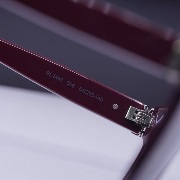 Saint Laurent SLM40 006 Square Sunglasses - Red/Grey - Picture 7 of 11